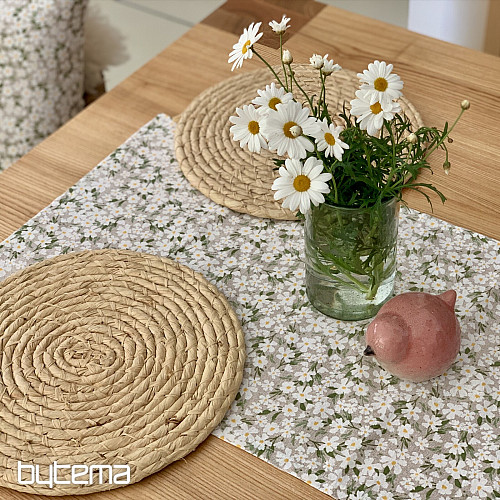 Tovaglia e sciarpa FIORI BIANCHI