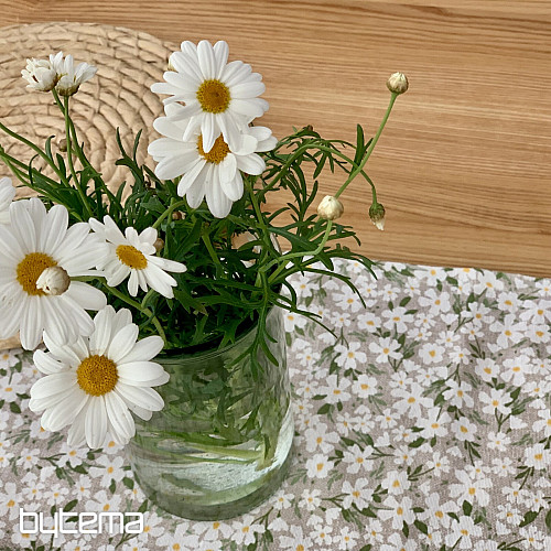 Tovaglia e sciarpa FIORI BIANCHI