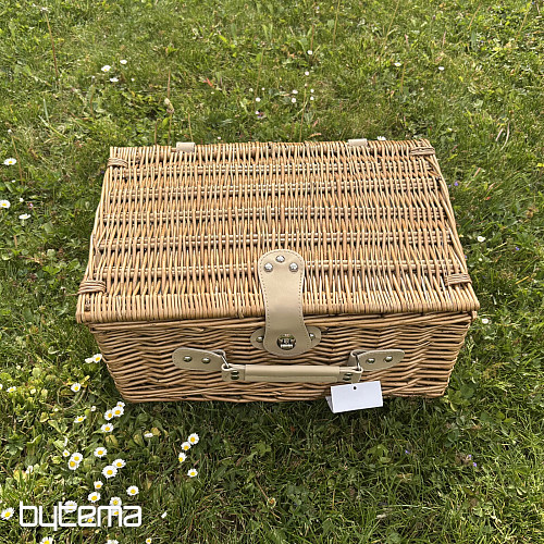 Cestino da picnic GARDEN a quadri beige per 4 persone