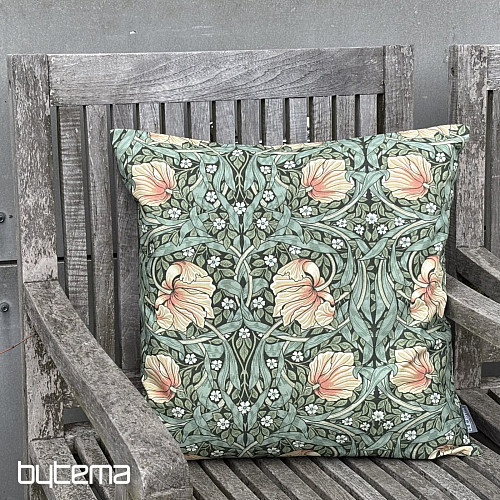 Federa decorativa con fiori dorati