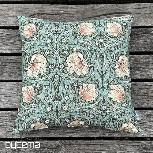 Federa decorativa con fiori dorati