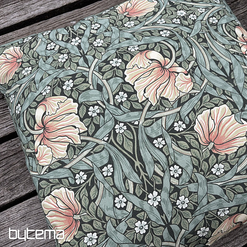 Federa decorativa con fiori dorati