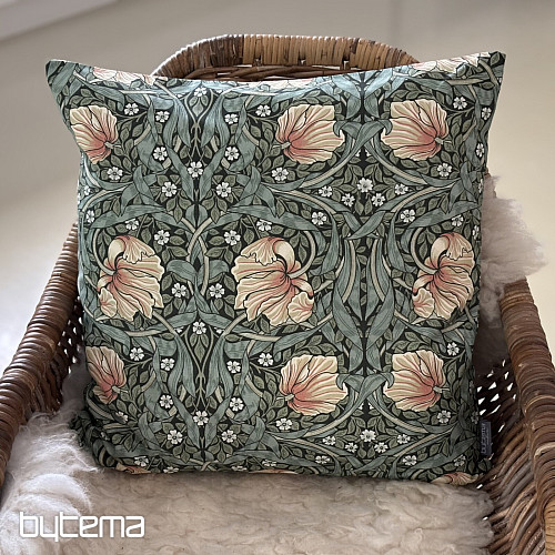 Federa decorativa con fiori dorati