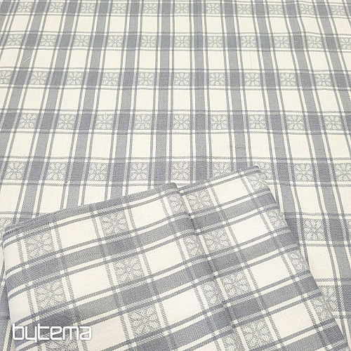 Asciugamani in cotone egiziano, scatola con fiore, grigio chiaro