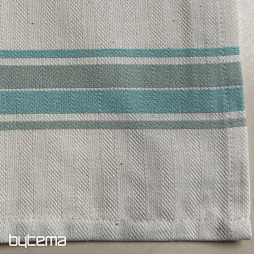 Asciugamani a righe francesi color acquamarina 70x50 cm, 2 pezzi