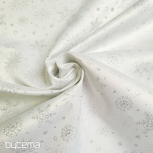 Tessuto decorativo in Teflon FLAKES COPO LUREX argento