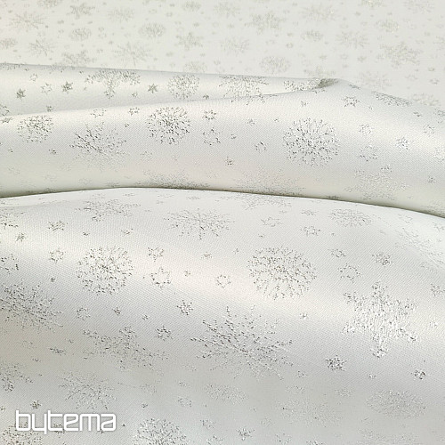 Tessuto decorativo in Teflon FLAKES COPO LUREX argento