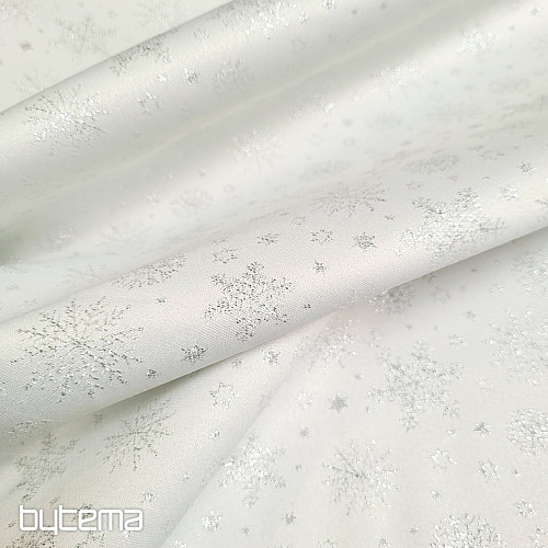 Tessuto decorativo in Teflon FLAKES COPO LUREX argento