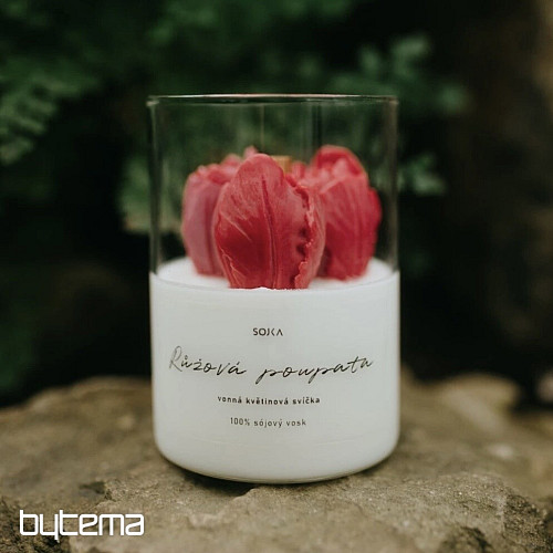 Candela profumata floreale ROSE BUDS con coperchio