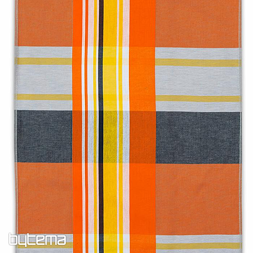 Strofinacci da cucina jacquard, mix grigio-arancio
