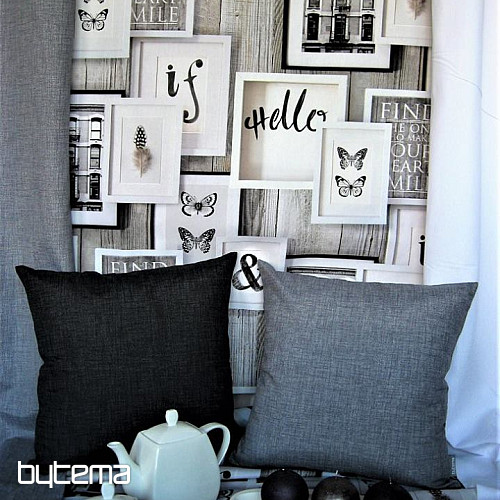 Tessuto decorativo 3D Farfalle b/n