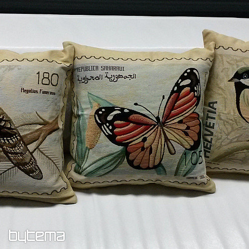 Federa decorativa TIMBRO POSTALE UCCELLI