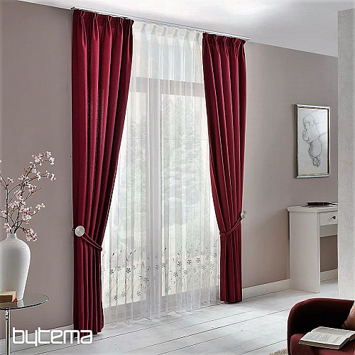 Tenda di lusso ricamata GERSTER 11443 bianco - beige
