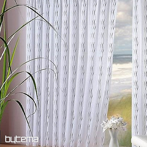 Tenda in voile con ricamo Gerster grigio 195/0810