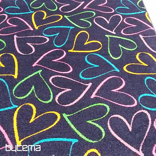 Tappeto circolare per bambini CUORI
