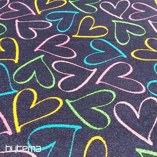 Tappeto circolare per bambini CUORI