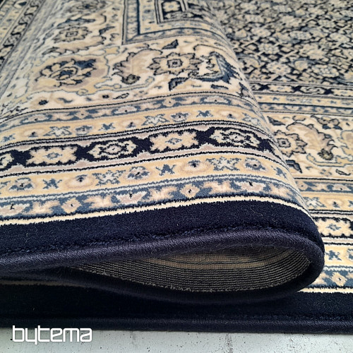Tappeto classico in lana ORIENT blu motivo all-over