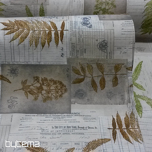 Tessuto decorativo HERBÁŘ marrone