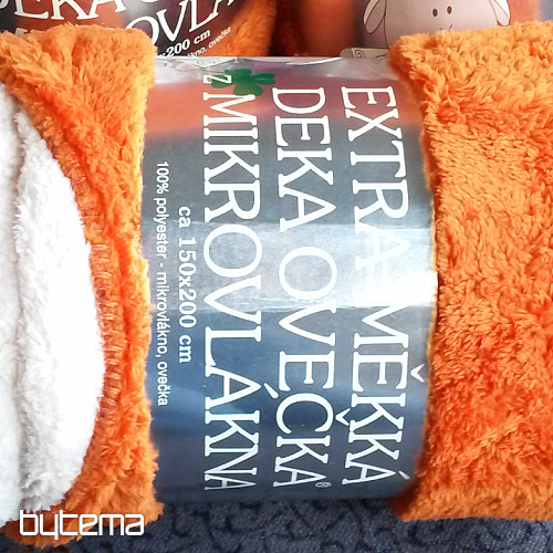 coperta Sheep-sheep 150/200 arancio scuro/crema