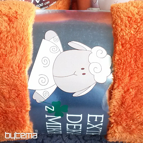 coperta Sheep-sheep 150/200 arancio scuro/crema