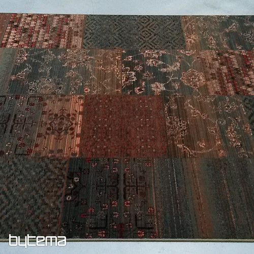 Tappeti di lana di lusso ROYAL PATCHWORK verde