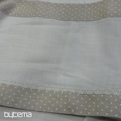 Tenda beige a pois