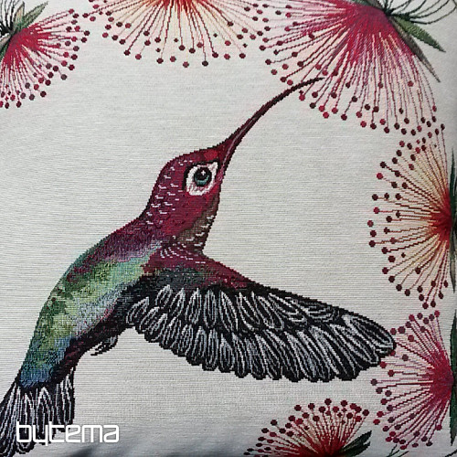 Fodera per cuscino arazzo COLIBRI FIORE ROSSO