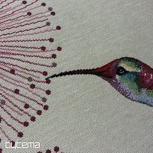 Fodera per cuscino arazzo COLIBRI FIORE VIOLA