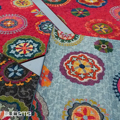 Tappeto in pezzi MANDALA rosso