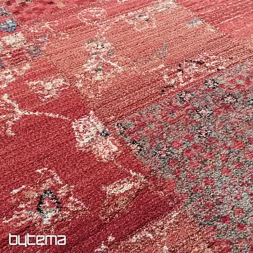 Lussuoso tappeto da corsa in lana ROYAL PATCHWORK rosso