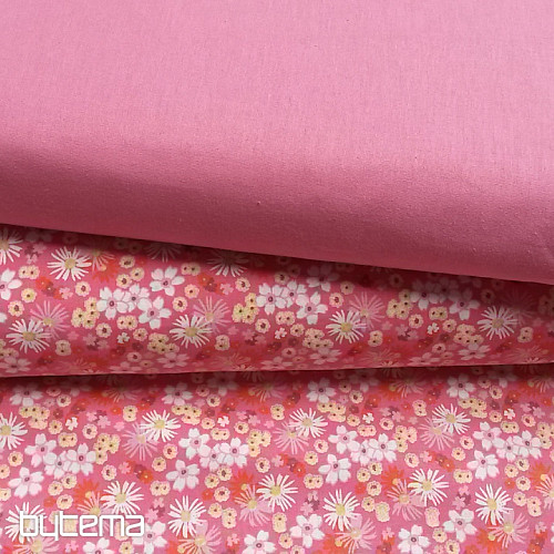 Tessuto decorativo ZINIA fiori rosa