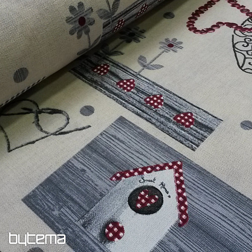 Tessuto decorativo ZERMAT bordeaux