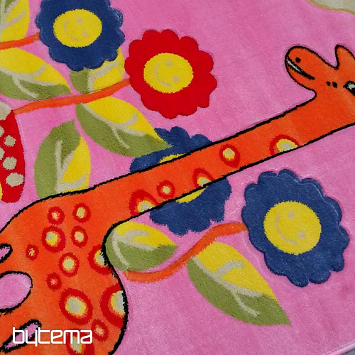 Tappeto per bambini KIDS GIRAFFE rosa