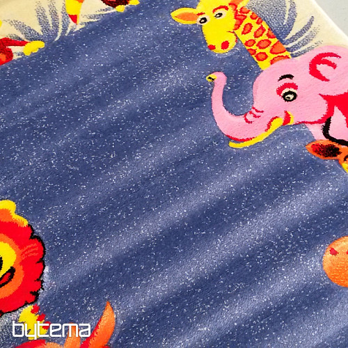 Tappeto per bambini KIDS SAFARI crema-blu