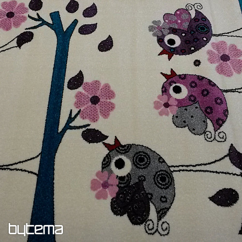 Tappeto per bambini BELLA BIRDS crema