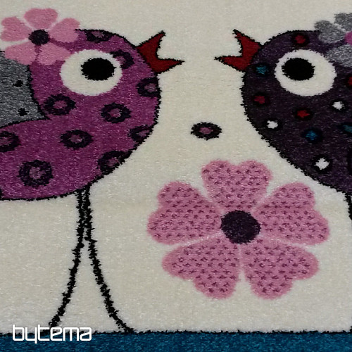 Tappeto per bambini BELLA BIRDS crema