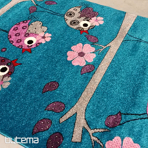 Tappeto per bambini BELLA BIRDS turchese