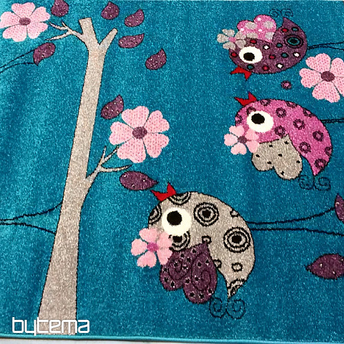 Tappeto per bambini BELLA BIRDS turchese