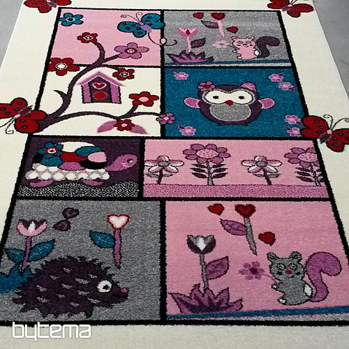 Tappeto per bambini ANIMALS crema