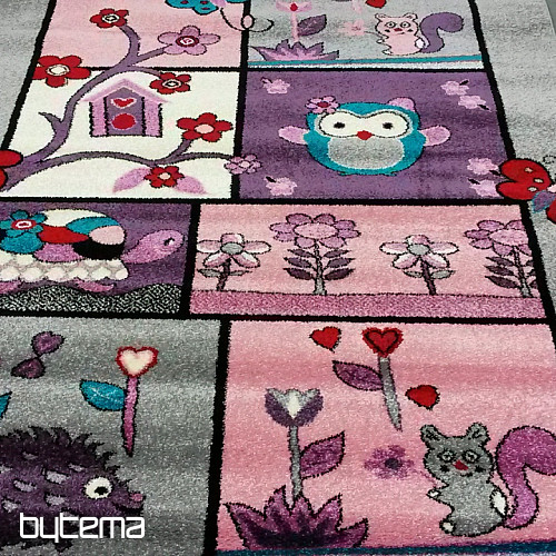 Tappeto per bambini ANIMALS grigio