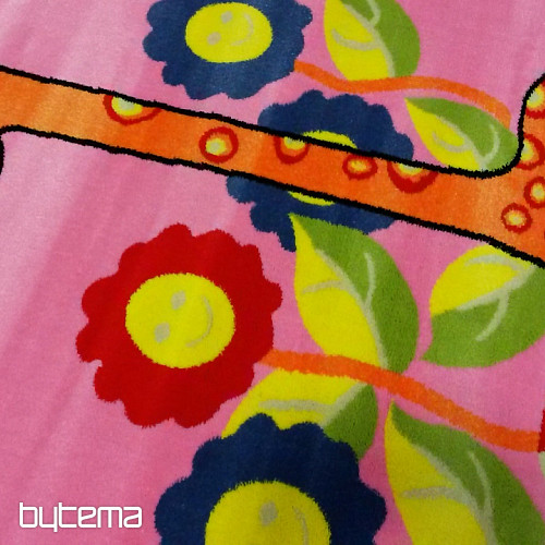 Tappeto per bambini KIDS GIRAFFE rosa