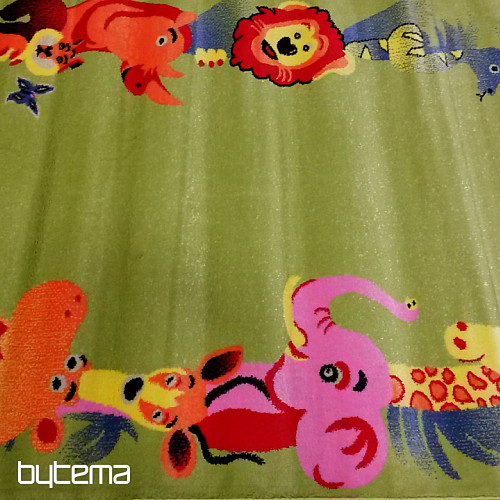 Tappeto per bambini KIDS SAFARI verde