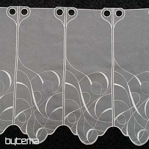 Ornamento per tende bianco