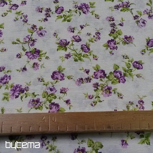 Tessuto decorativo JANA fiore lilla