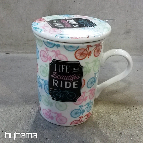 Tazza con coperchio e colino SUMMER RIDE 280ml