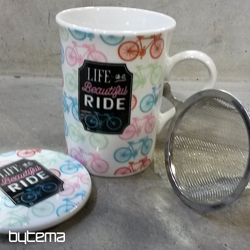Tazza con coperchio e colino SUMMER RIDE 280ml