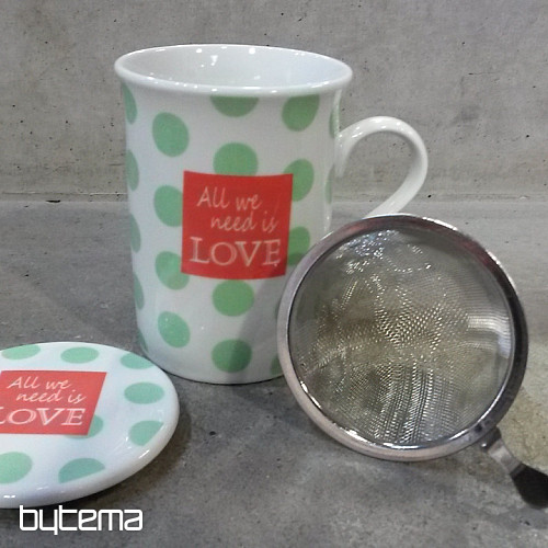 Tazza con coperchio e colino SUMMER RIDE 280ml