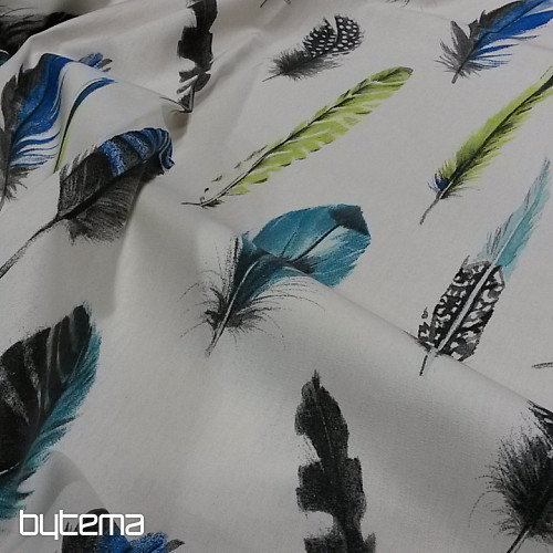 Tessuto decorativo Piume blu