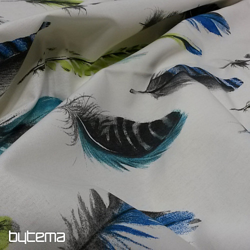 Tessuto decorativo Piume blu