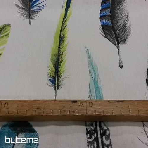 Tessuto decorativo Piume blu